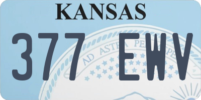 KS license plate 377EWV