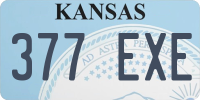 KS license plate 377EXE