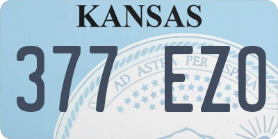 KS license plate 377EZO