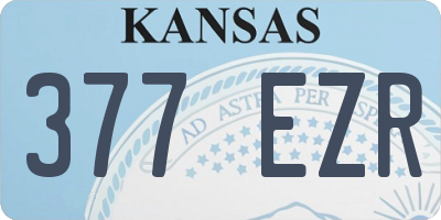KS license plate 377EZR