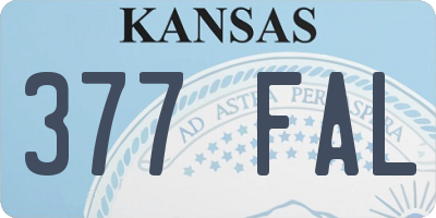 KS license plate 377FAL