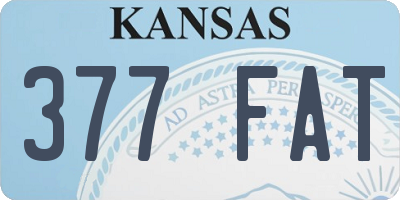 KS license plate 377FAT