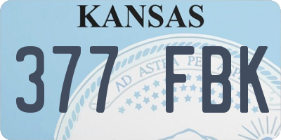 KS license plate 377FBK