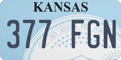 KS license plate 377FGN