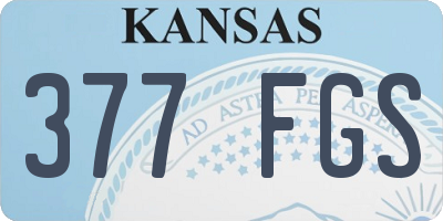 KS license plate 377FGS
