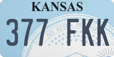 KS license plate 377FKK