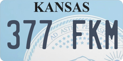 KS license plate 377FKM