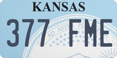 KS license plate 377FME