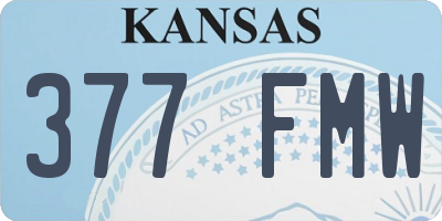 KS license plate 377FMW