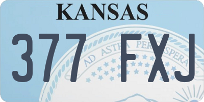 KS license plate 377FXJ