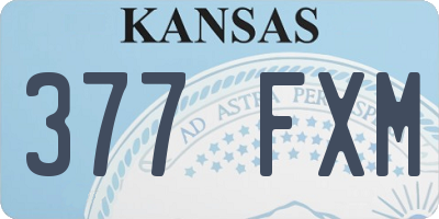 KS license plate 377FXM