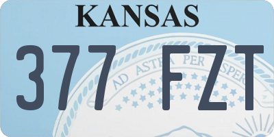 KS license plate 377FZT