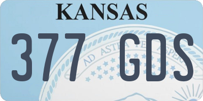KS license plate 377GDS