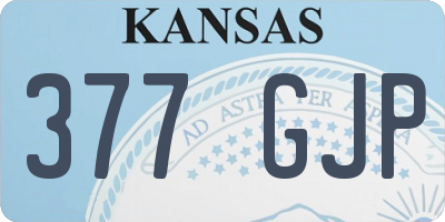 KS license plate 377GJP