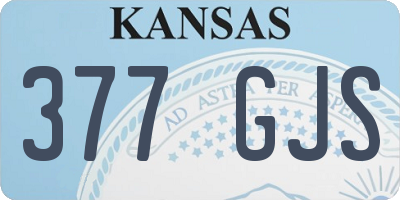 KS license plate 377GJS