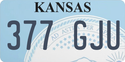 KS license plate 377GJU