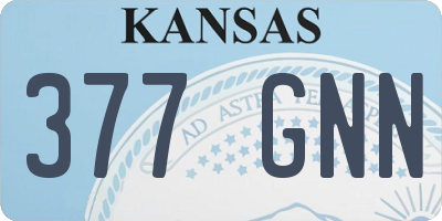 KS license plate 377GNN