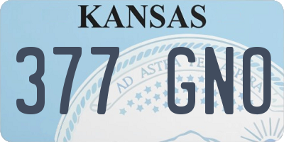 KS license plate 377GNO