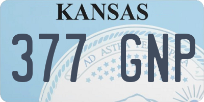 KS license plate 377GNP