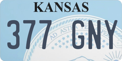 KS license plate 377GNY
