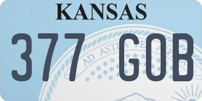KS license plate 377GOB