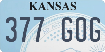 KS license plate 377GOG