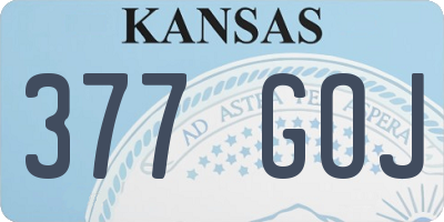 KS license plate 377GOJ