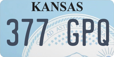 KS license plate 377GPQ