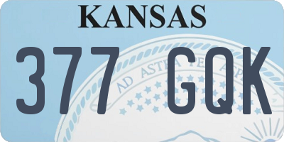 KS license plate 377GQK