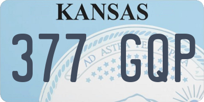 KS license plate 377GQP