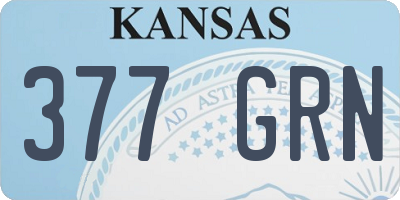 KS license plate 377GRN