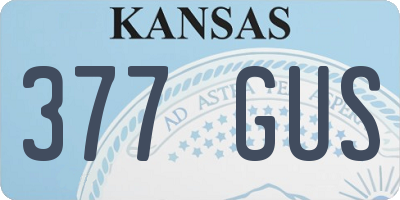 KS license plate 377GUS