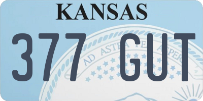KS license plate 377GUT