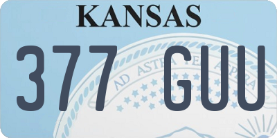 KS license plate 377GUU