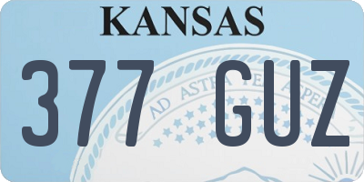 KS license plate 377GUZ