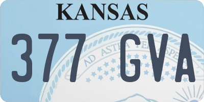 KS license plate 377GVA
