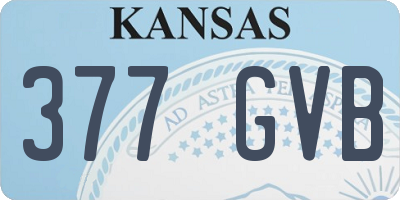KS license plate 377GVB