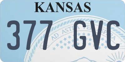 KS license plate 377GVC