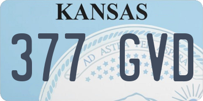 KS license plate 377GVD