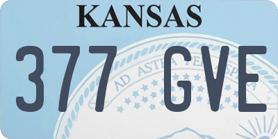 KS license plate 377GVE