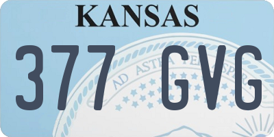 KS license plate 377GVG