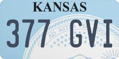 KS license plate 377GVI