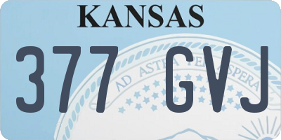 KS license plate 377GVJ