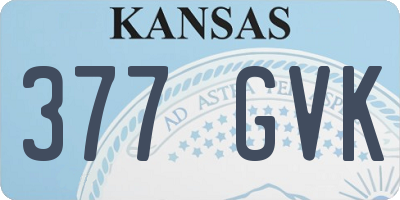 KS license plate 377GVK