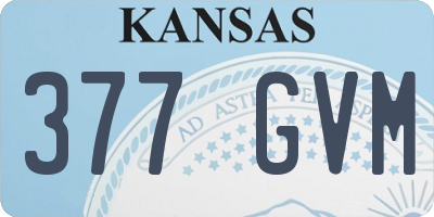 KS license plate 377GVM