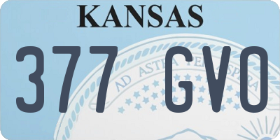KS license plate 377GVO