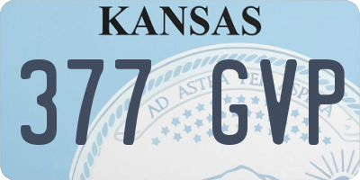 KS license plate 377GVP