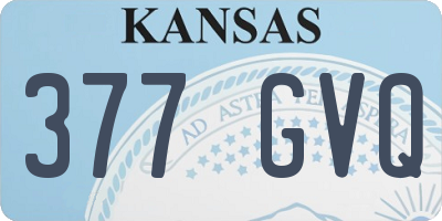KS license plate 377GVQ