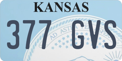 KS license plate 377GVS