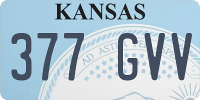 KS license plate 377GVV